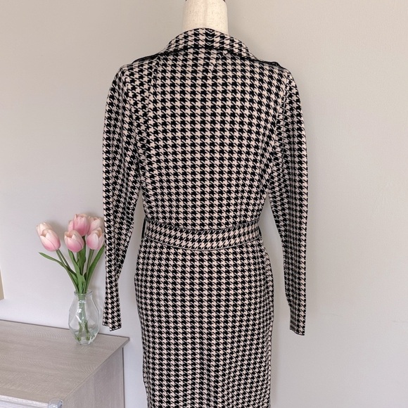 *NWT* Houndstooth Belted Coat - Picture 6 of 9